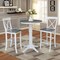 International Concepts Round 30 in Rd Pedestal Bar Ht Table, 2 X-Back Bar Ht Stools, White/Heather Gray, 30 in W, 30 in L K05-30RT-27B-S6133-2 - alternate 2